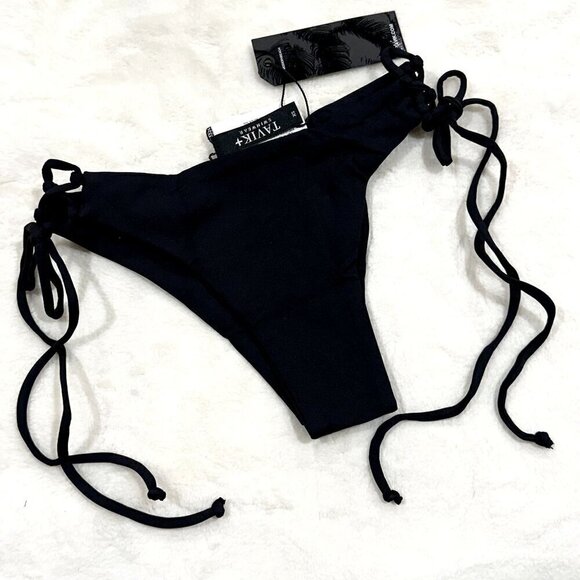 NWT Tavik Bebe Mini Bikini Bottom in Black - Extra Small - Picture 2 of 9